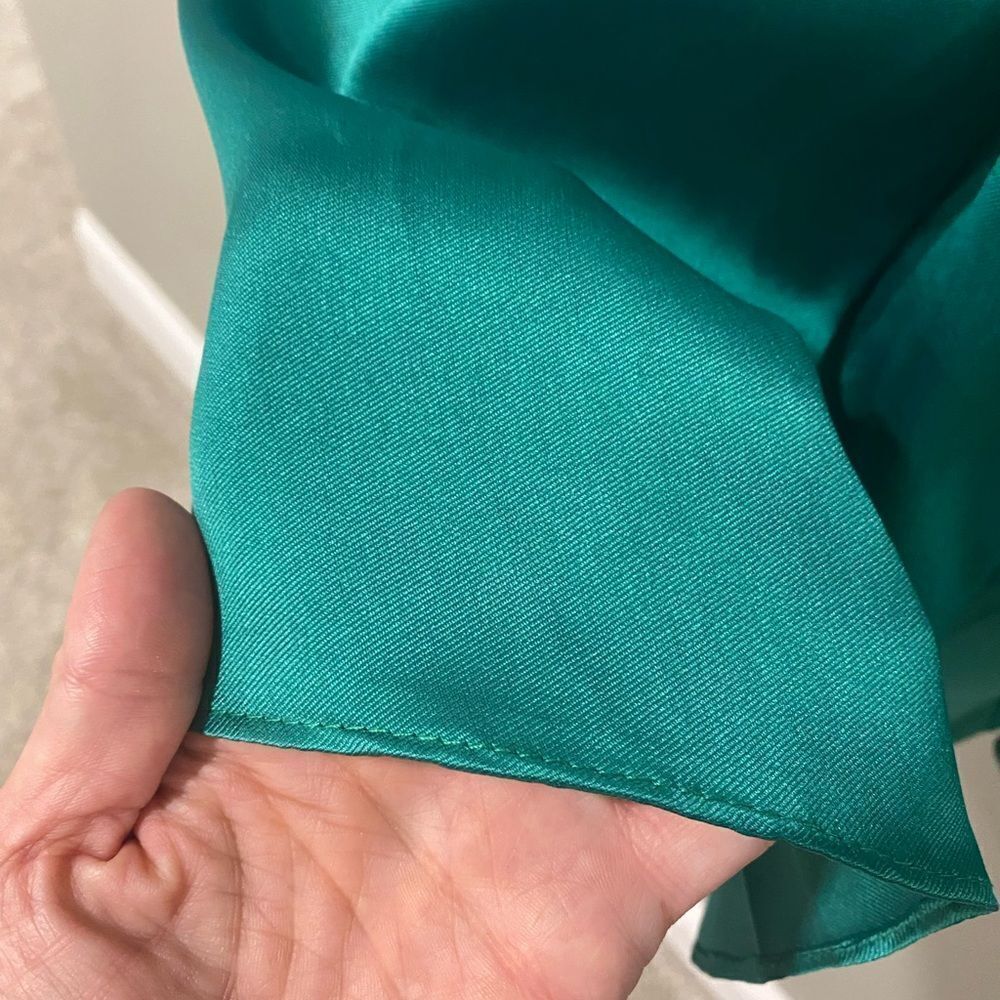 JVN By JOVANI Mini Party Dress Satin Green Size 2 - Picture 6 of 6